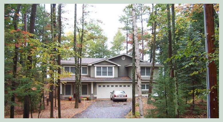 Home set back in the pines